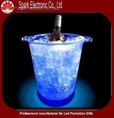 LED flashing ice bucket