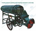 4ton/h cassava peeling and chipping machine, peeling and slicing machine