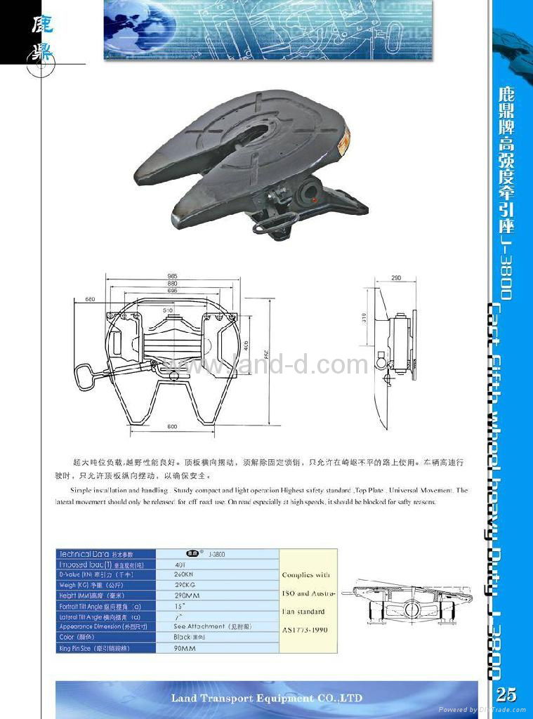 Cast Fifth Wheel Heavy Duty J3800 2