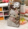 Hello Kitty rhinestone iphone4 shell hard case cover