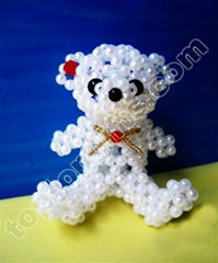 diy acrylic beaded Teddy bear decoration