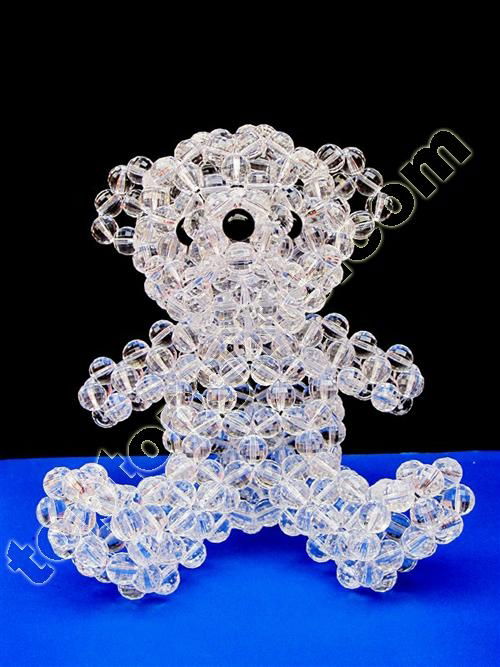 diy acrylic beaded Teddy bear decoration 2