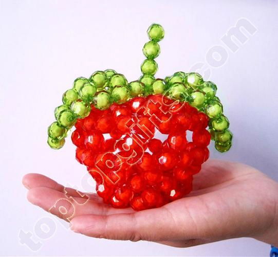 DIY Acrylic Beaded Apple Decoration