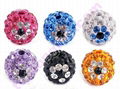 clay rhinestone shamballa beads  1