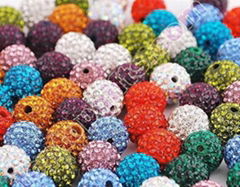 clay rhinestone shamballa beads 