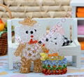 sweet 3D beaded Teddy lover bears mobile