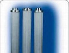 Cylinder filter element for support net and outer protective cover
