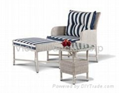 Poly Rattan Table Set