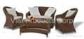 Poly Rattan Table Set 1