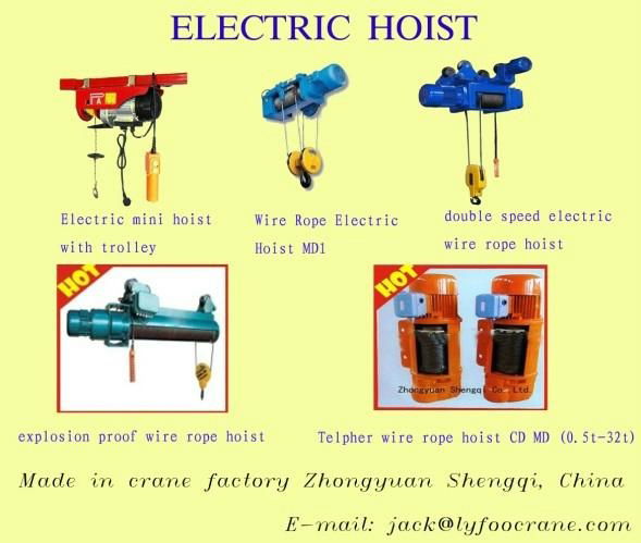 electric wire rope hoist CD/MD 4