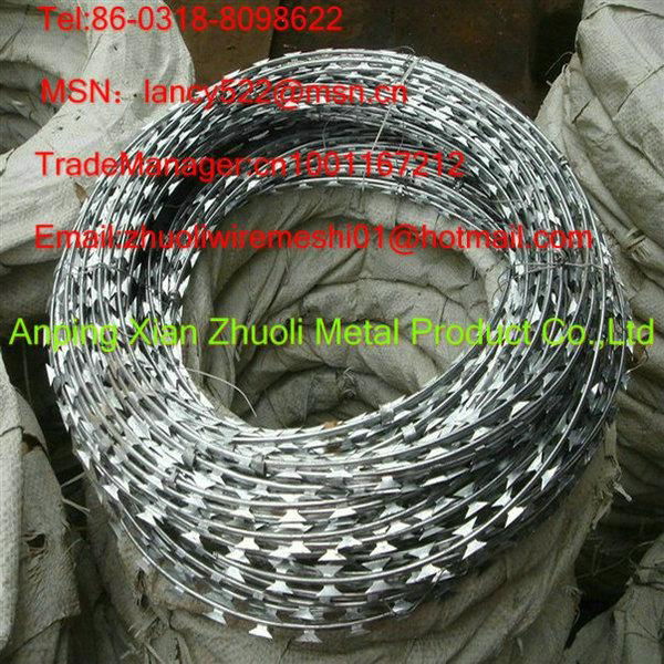 PVC coated high securitysteel concertina wire  2