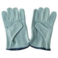 10" Grey Cowhide Driving Gloves