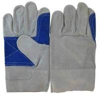 10.5"Black Back Split Cowhide Leather Work Gloves