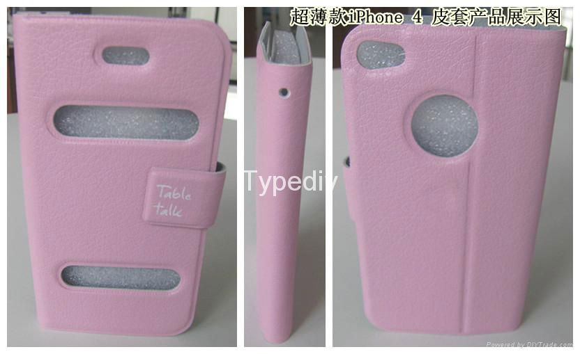 Leather Case for iPhone 4 3