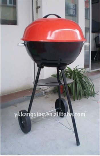 Foldable lidded charcoal BBQ grill