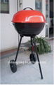 Foldable lidded charcoal BBQ grill 1