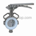 Half Cover PTFE Wafer Type Butterfly Valve 1