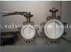 Stainless steel All Cover PTFE Lug Type Butterfly Valve