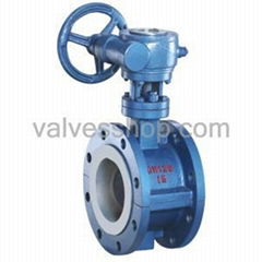 Half Cover PTFE Flange Type Butterfly Valve