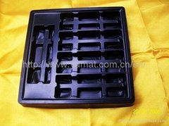 Black electronic blister tray