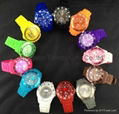 14 colors choice Silikon Uhr/ Silicone Montres watch
