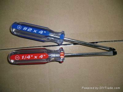 Acetate handle screwdrivers with CR-V blade