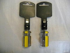 Acetate handle stubby screwdrivers