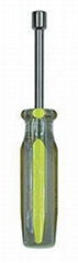 Nut driver with acetate color fluted handle