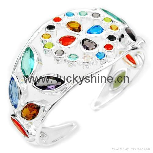 wholesale beautiful fashion bracelet 925 silver jewelry topaz