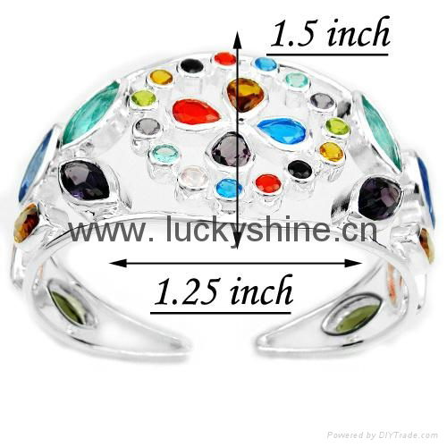 wholesale beautiful fashion bracelet 925 silver jewelry topaz 3