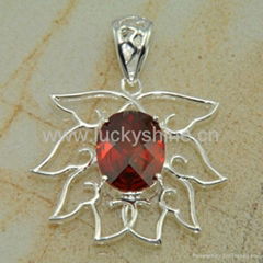 custom fashion accessories cheap  pendant wholesale red  garnet