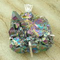 2012 hot sale gemstone pendant natural Titanium Drusy Druzy