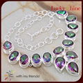 New Gorgeous Rainbow Mysterious Gift Mystical Topaz  Necklace Jewelry Wholesale