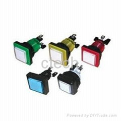 Illuminated push button of Square 36x36-game accessory for amusement machine