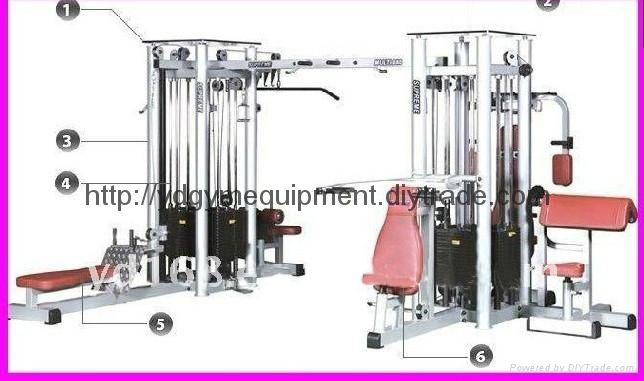 Eight station of fitness equipment/gym equipment