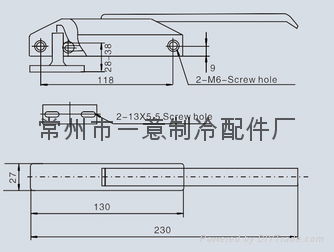 烘箱门锁拉手0680 4