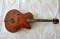 Wholesale fully handmade jazz electric guitar with solid wood. 1