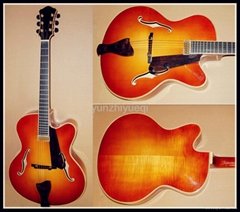 Fully handmade jazz guitar with solid wood