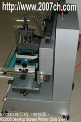 Pneumatic cylindrical screen printer