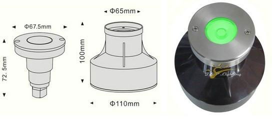 3W RGB led recessed underwater light (JP-94316) 2