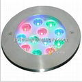 12pcs 1watt RGB led swimming pool light