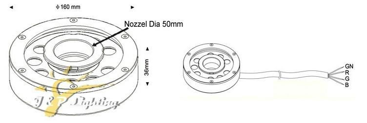 9pcs 3W RGB led fountain light 2