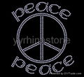  Peace rhinestone transfer 2