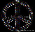  Peace rhinestone transfer 4