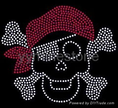 Skull rhinestone transfer