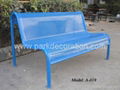 steel garden bench