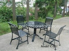 metal furniture, metal outdoor table and chairs, garden table set
