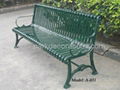 cast iron bench, metal bench with cast