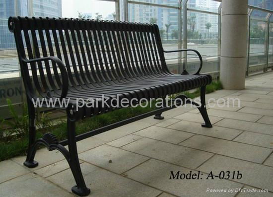 cast iron bench, metal bench with cast iron legs