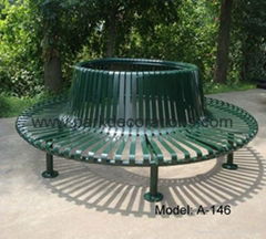 outdoor garden metal bench seating 